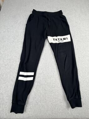 Tatami Mens Jiu Jitsu Joggers Sweatpants Medium Black Athletic Stripes